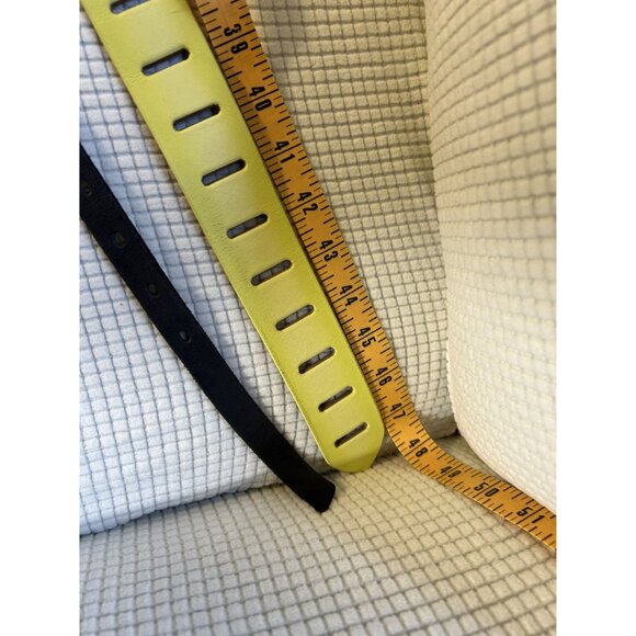 2- Urban Outfitters Buff Leather Belts, 1-Yellow, 1-Black, New Old Stock, Size M - Picture 5 of 5